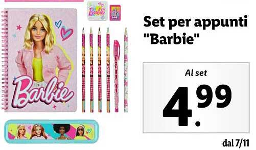 Set per appunti "Barbie"