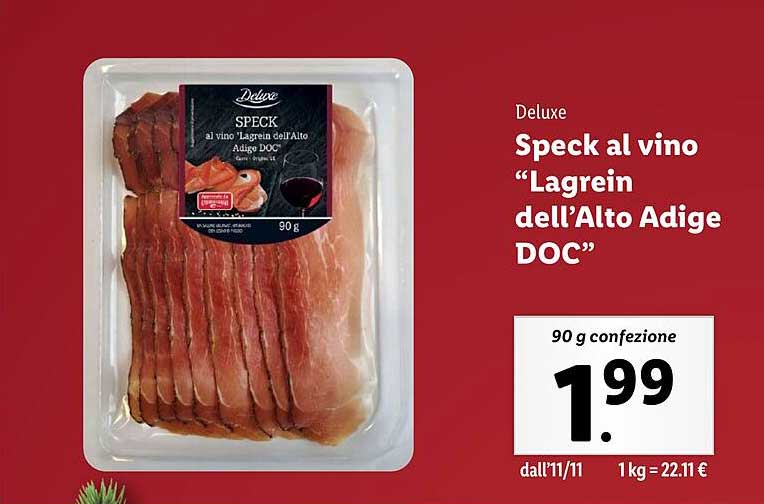 Speck al vino “Lagrein dell'Alto Adige DOC”