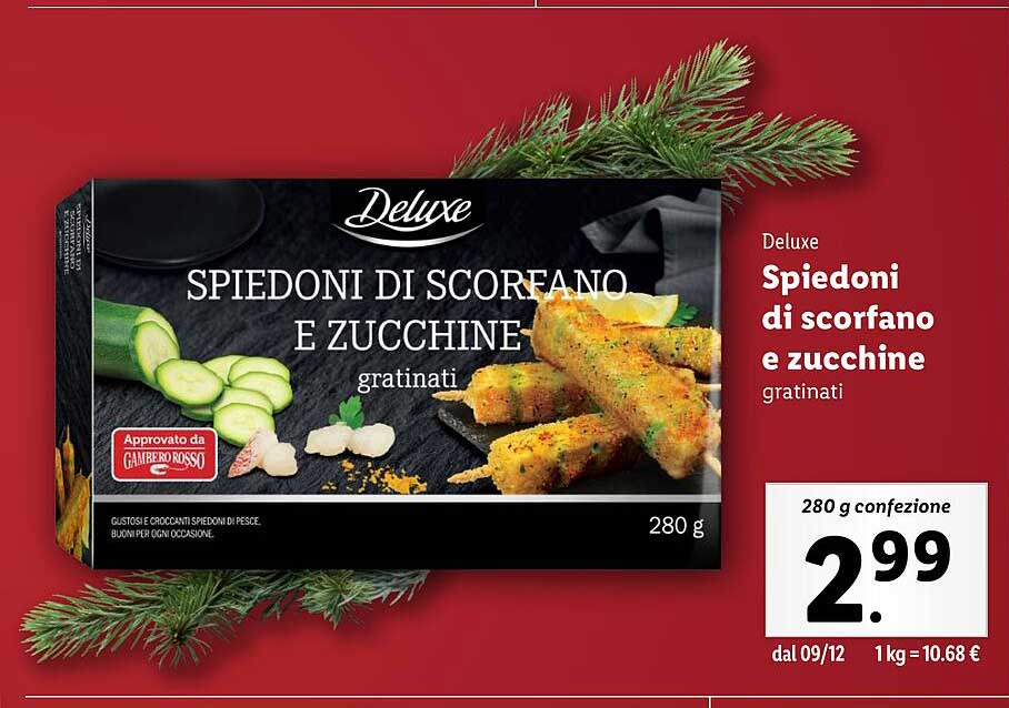 Spiedoni di scorfano e zucchine