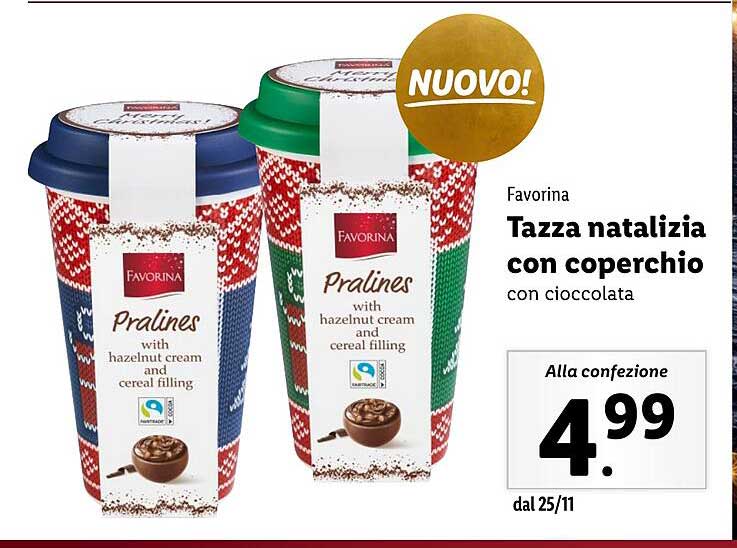 Tazza natalizia con coperchio