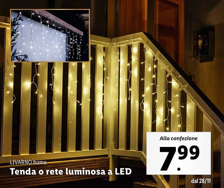 Tenda o rete luminosa a LED