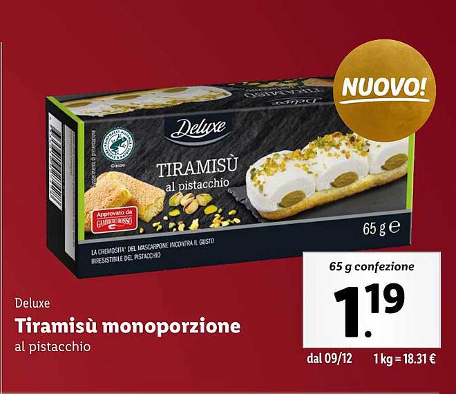 Tiramisù monoporzionen al pistacchio