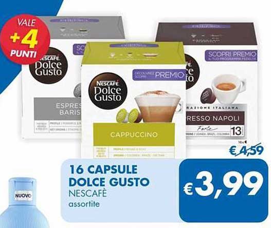 16 CAPSULE DOLCE GUSTO NESCAFÉ assortite