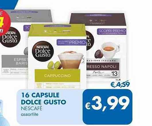 16 CAPSULE DOLCE GUSTO Nescafé assortite