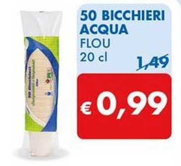 50 BICCHIERI ACQUA FLOU