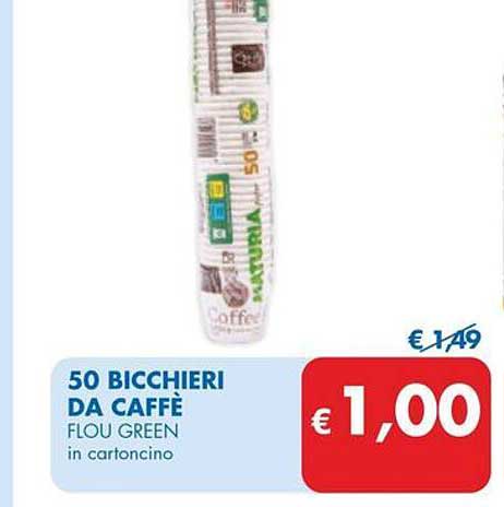 50 BICCHIERI DA CAFFÈ FLOU GREEN