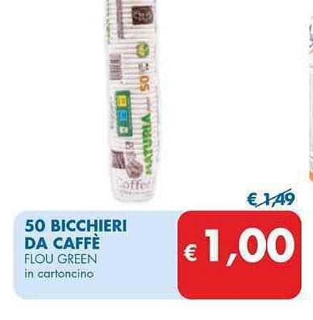 50 BICCHIERI DA CAFFÈ FLOU GREEN