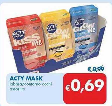 ACTY MASK labbra/contorno occhi assortite