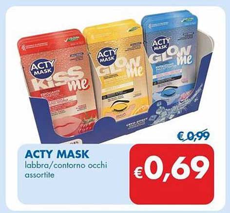 ACTY MASK labbra/contorno occhi assortite