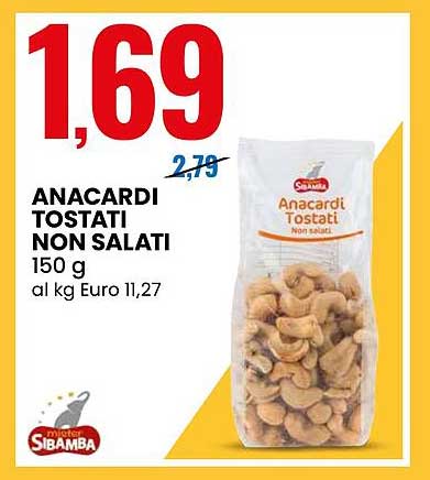 ANACARDI TOSTATI NON SALATI