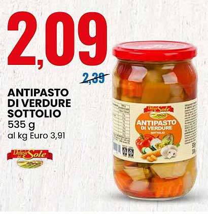 ANTIPASTO DI VERDURE SOTTOLIO