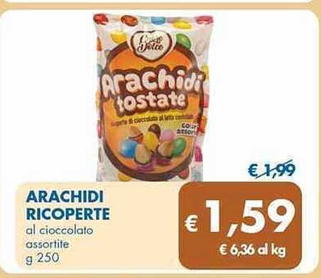 Arachidi ricoperte al cioccolato assortite