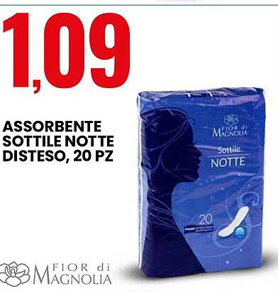 ASSORBENTE SOTTILE NOTTE DISTESO, 20 PZ