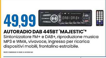 AUTORADIO DAB 445BT 'MAJESTIC'*