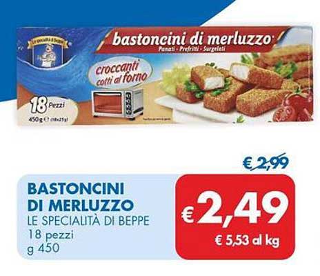 Bastoncini di merluzzo