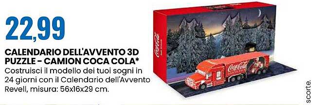 CALENDARIO DELL'AVVENTO 3D PUZZLE - CAMION COCA COLA*