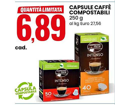 CAPSULE CAFFÈ COMPOSTABILI