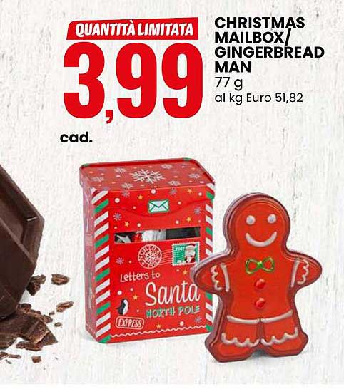 CHRISTMAS MAILBOX/GINGERBREAD MAN