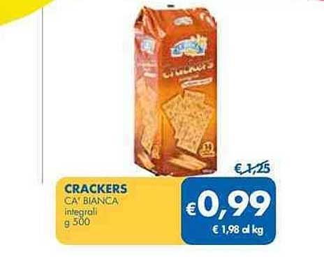 CRACKERS CA' BIANCA integrali