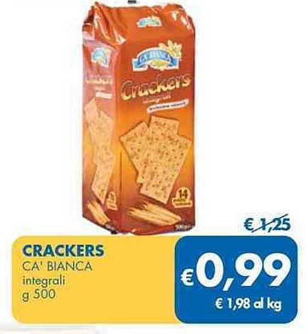 CRACKERS CA' BIANCA integrali