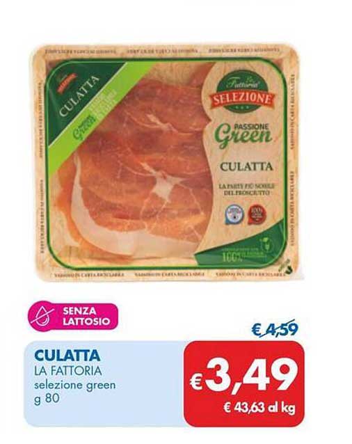 CULATTA LA FATTORIA selezione green g 80