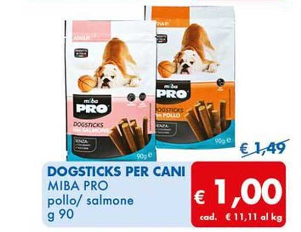 DOGSTICKS PER CANI  
MIBA PRO pollo/ salmone