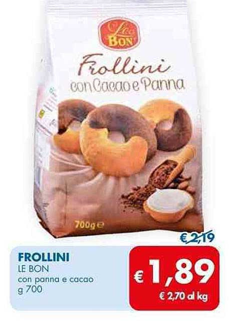 Frollini con Cacao e Panna