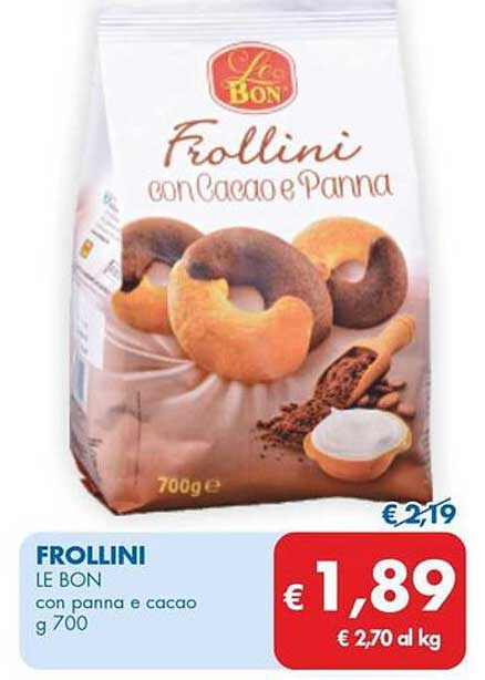 Frollini con Cacao e Panna