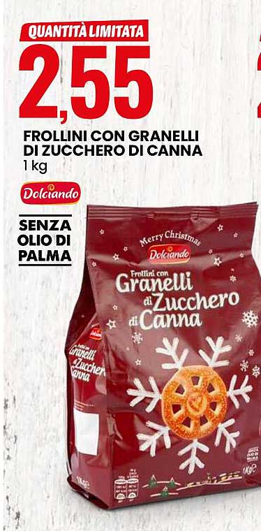 Frollini con granelli di zucchero di canna