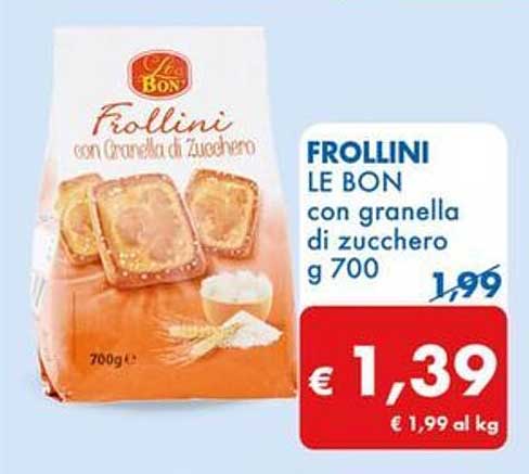 FROLLINI LE BON con granella di zucchero