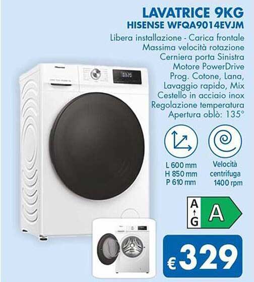 LAVATRICE 9KG HISENSE WFQA9014EVJM