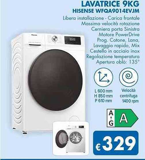 LAVATRICE 9KG HISENSE WFQA9014EVJM