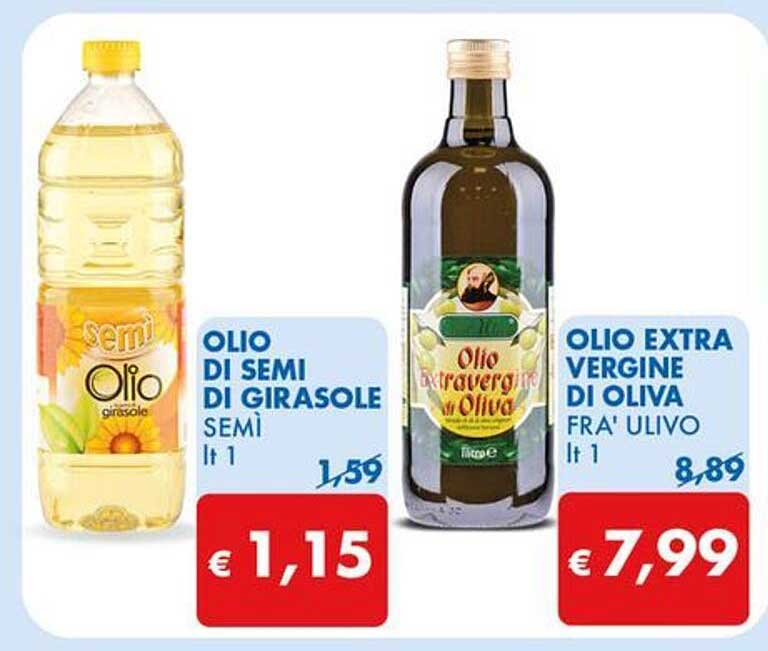 OLIO DI SEMI DI GIRASOLE  
OLIO EXTRA VERGINE DI OLIVA