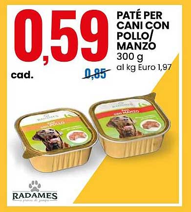 PATÉ PER CANI CON POLLO/MANZO