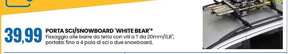 PORTA SCI/SNOWBOARD 'WHITE BEAR'*