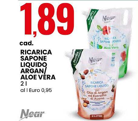 RICARICA SAPONE LIQUIDO ARGAN/ALOE VERA