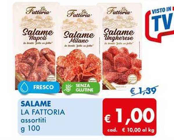 SALAME LA FATTORIA assortiti g 100