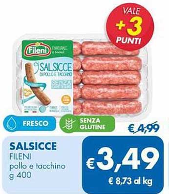 SALSICCE FILENI pollo e tacchino g 400