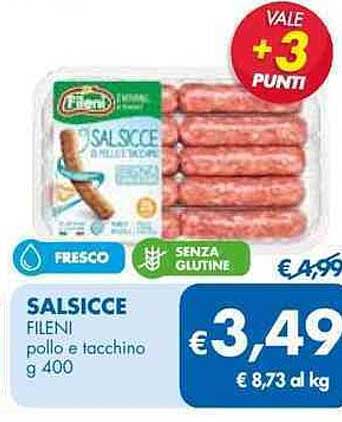 SALSICCE FILENI pollo e tacchino g 400