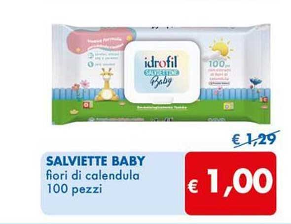 SALVIETTE BABY fiori di calendula 100 pezzi