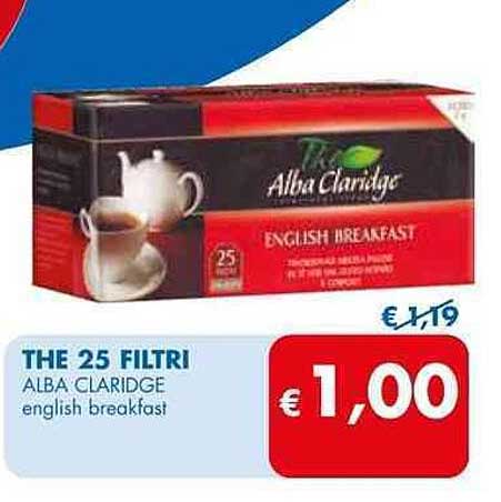 THE 25 FILTRI ALBA CLARIDGE english breakfast