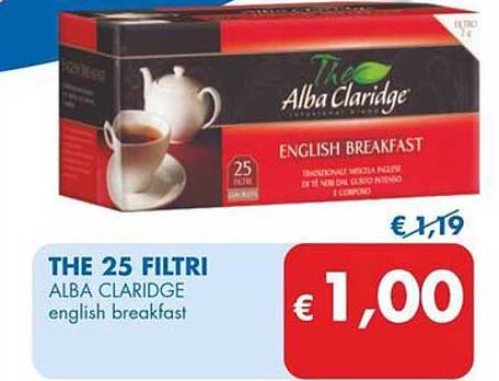 THE 25 FILTRI ALBA CLARIDGE english breakfast