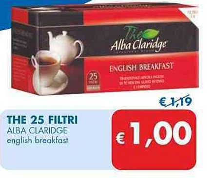 THE 25 FILTRI ALBA CLARIDGE english breakfast