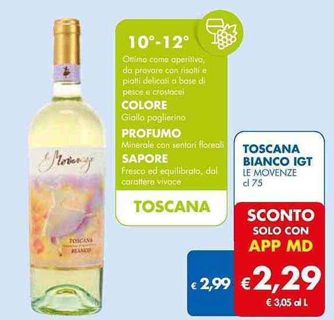 TOSCANA BIANCO IGT LE MOVENZE cl 75