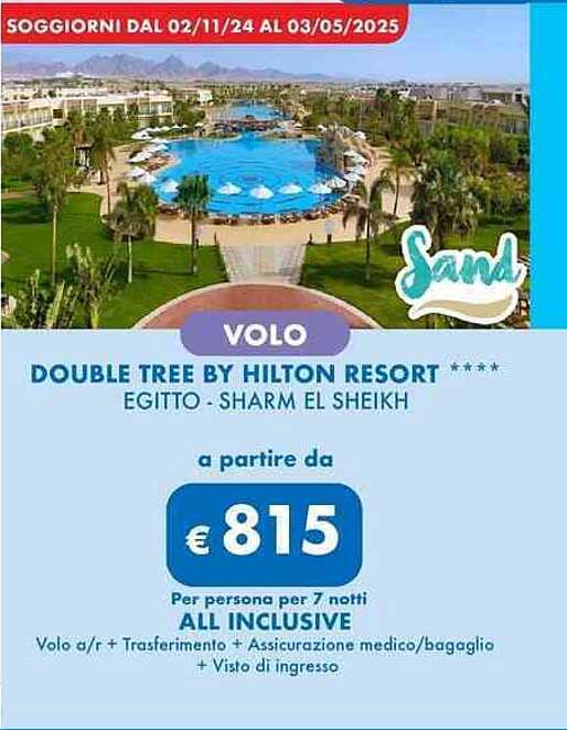 VOLO DOUBLE TREE BY HILTON RESORT **** EGITTO - SHARM EL SHEIKH