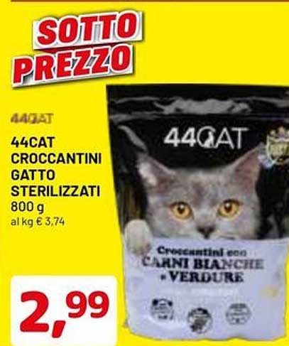 44CAT CROCCANTINI GATTO STERILIZZATI