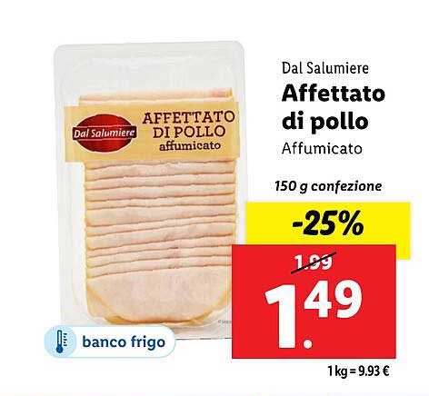 Affettato di pollo Affumicato