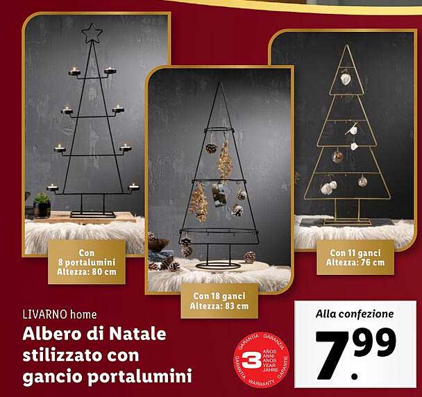 Albero di Natale stilizzato con gancio portalumini