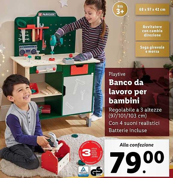 Banco da lavoro per bambini