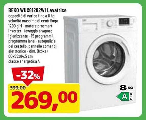 BEKO WUX81282WI Lavatrice